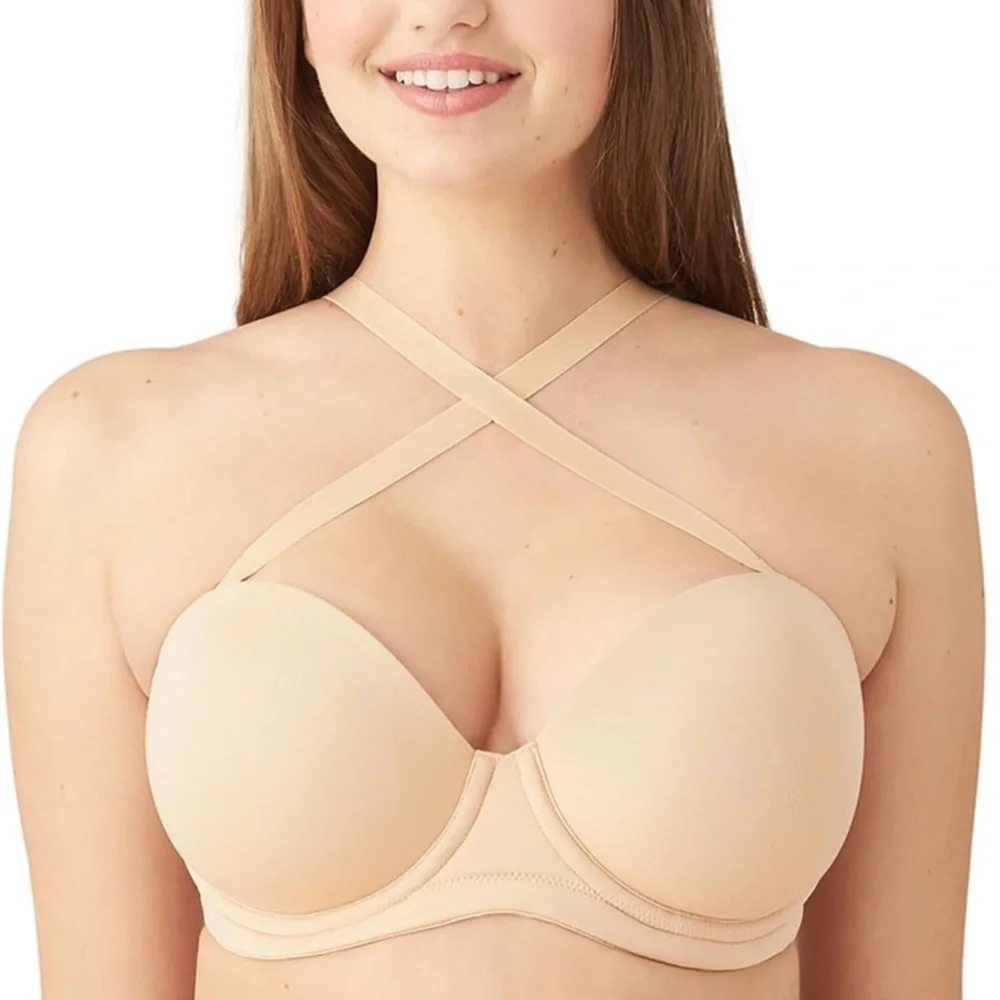 Wacoal Tan Seamless Strapless Bra with Sweetheart Neckline - Picture 2 of 16